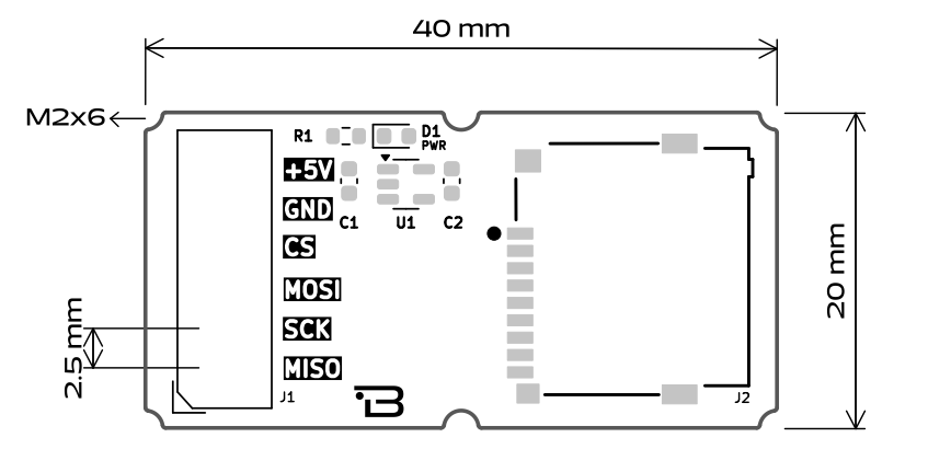 MicroSD Breakout Dimensions