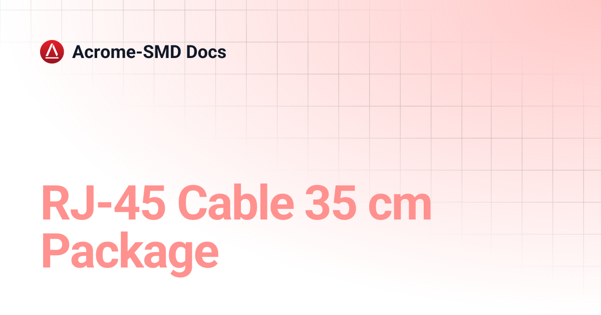 RJ-45 Cable 35 cm Package | Acrome-SMD Docs